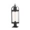Z-Lite Roundhouse 1 Light Outdoor Pier Mounted Fixture, Black And Clear Seedy 569PHB-533PM-BK - alternate 5